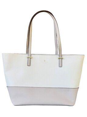 Kate Spade NEW YORK Cedar Street Leather Cream/Beige Tote Bag